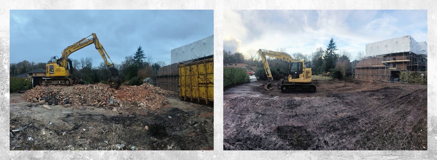 Residential demolition, Bramhall