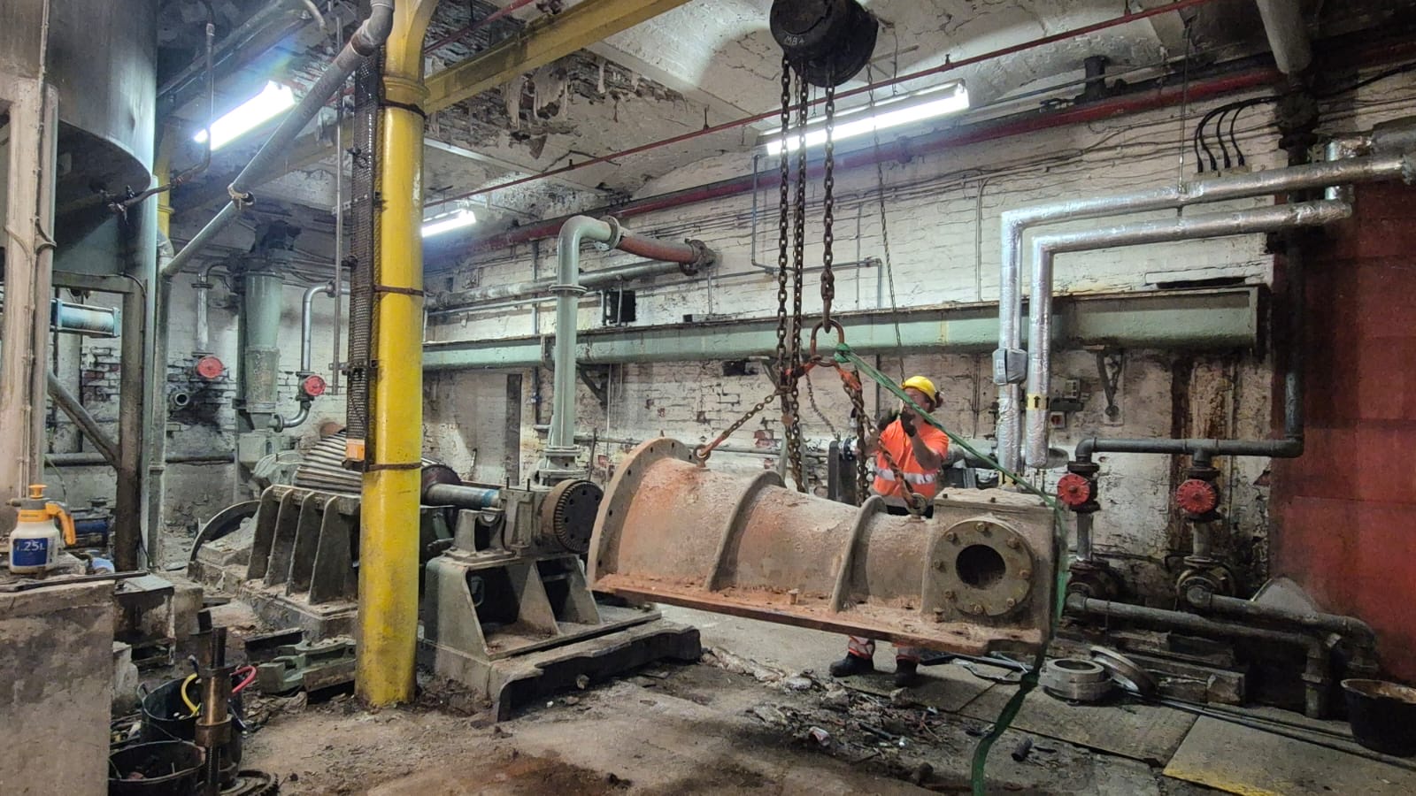 Dismantling the John Hargreaves Paper Mill steam power plant