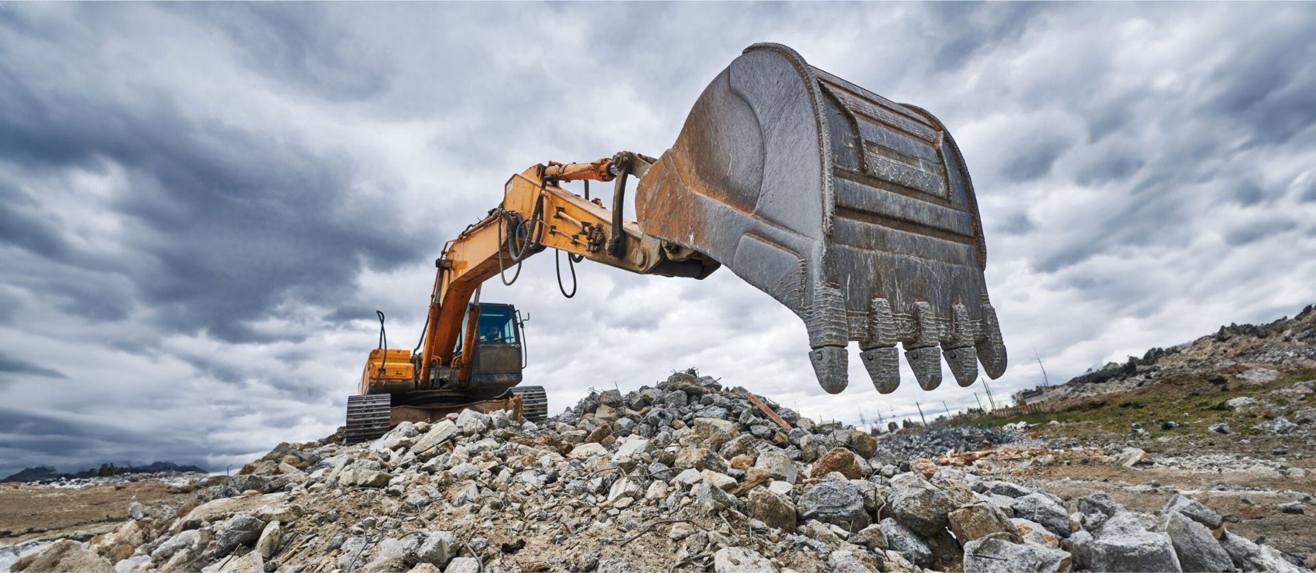 Cheshire Demolition excavator on a demolition site