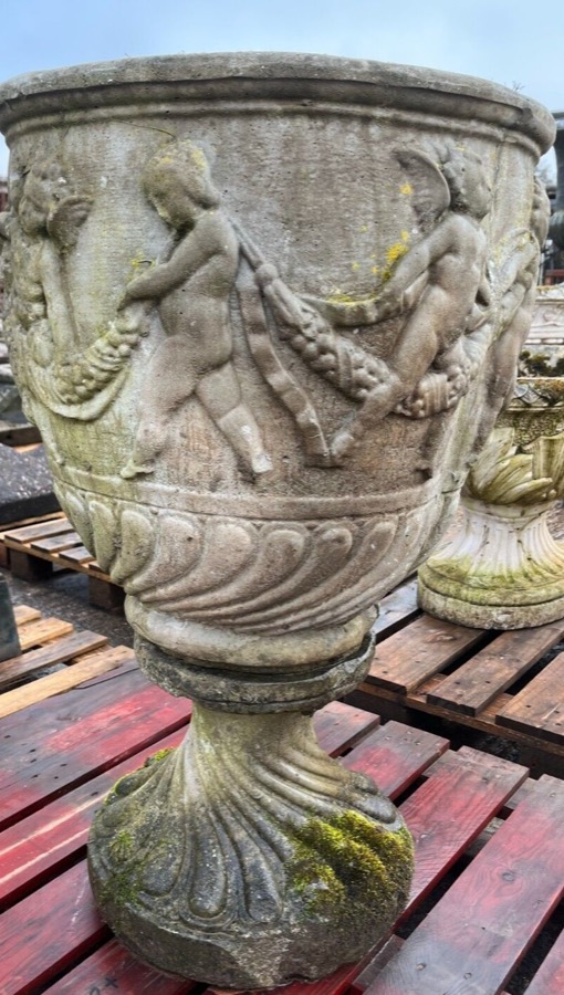 Cast Stone Vase/Urn (Pair)