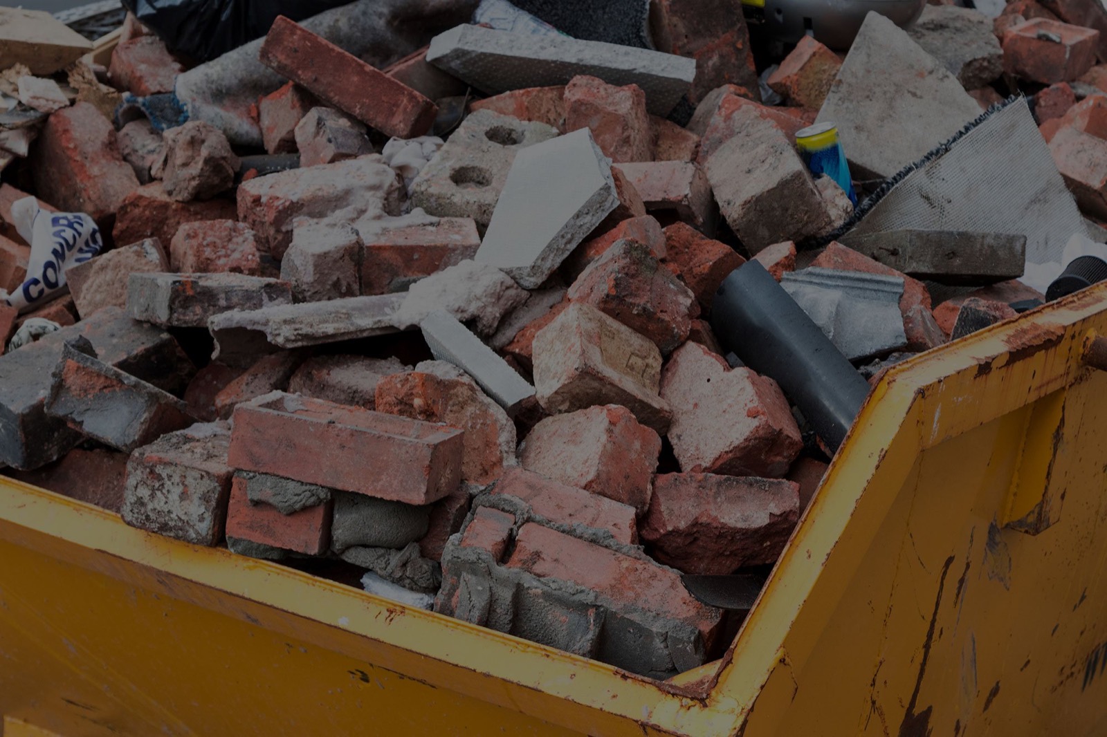 Skips at the Cheshire Demolition yard