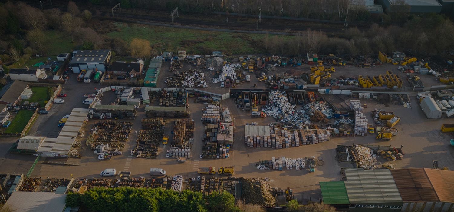Aerial view of the reclamation yard